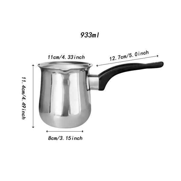 トルコのコーヒーポットミルクウォーミングポットポット耐熱ハンドルモダンコーヒーサーバー , 933 ml