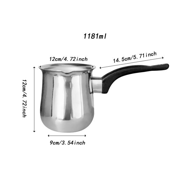 トルコのコーヒーポットミルクウォーミングポットポット耐熱ハンドルモダンコーヒーサーバー , 1181 ml