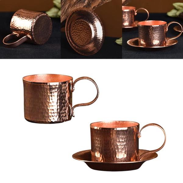 純銅製コーヒーマグ 伝統的な銅製マグカップ レストラン バー コーヒーショップ シングルカップ