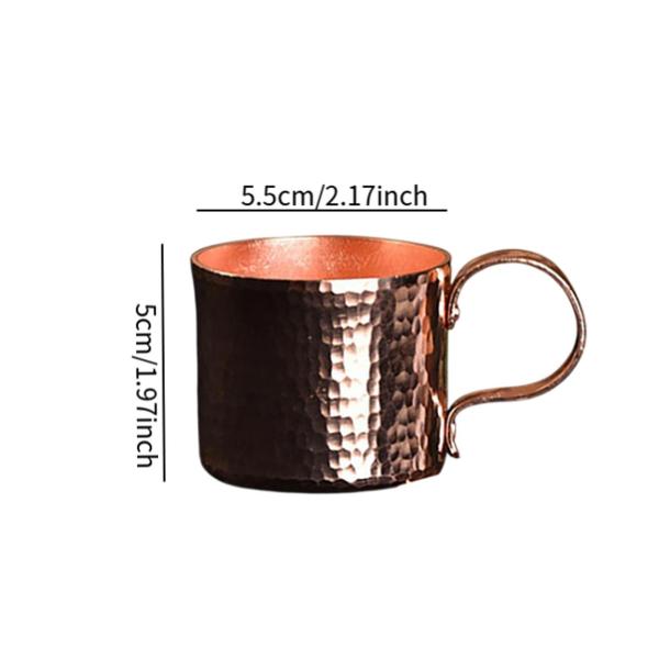 純銅製コーヒーマグ 伝統的な銅製マグカップ レストラン バー コーヒーショップ シングルカップ