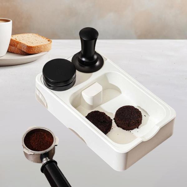 エスプレッソタンピングステーション タンパーステーションベース ワークトップコーヒーバーカウンター用 ホワイト