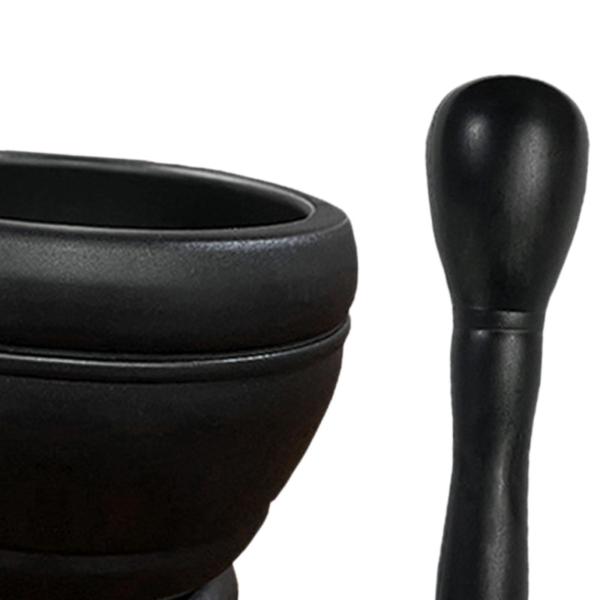 乳鉢と乳棒セット 多機能キッチンマドラー チャツネスパイスジンジャーブラック