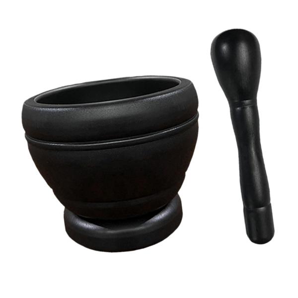 乳鉢と乳棒セット 多機能キッチンマドラー チャツネスパイスジンジャーブラック