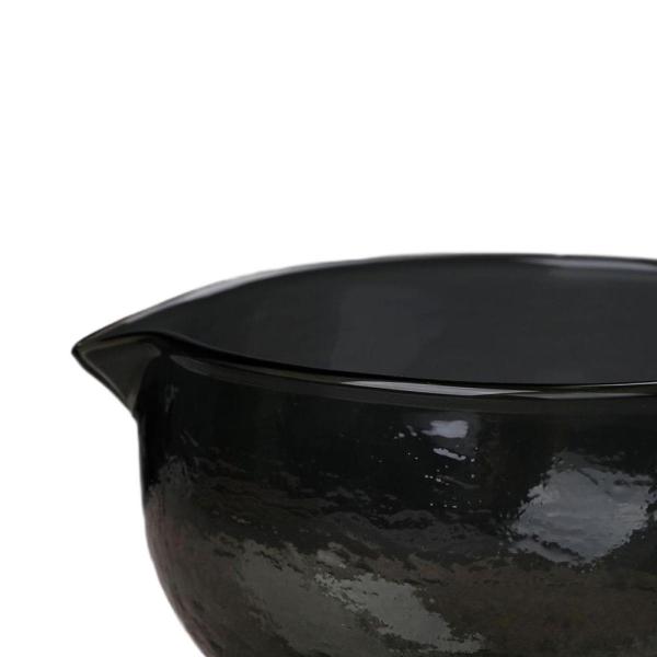 抹茶碗（注ぎ口付き）水出し用・お湯出し用抹茶茶碗（黒）