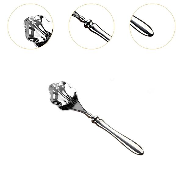 サービングスプーン シェル型 多機能 家庭用 レストラン ファミリーディナー用 シルバー 小