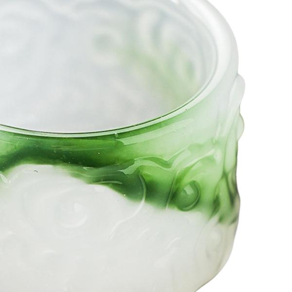 カンフーティーカップ 色付き釉薬 クリエイティブ コンパクト ホームオフィス用 50ml ドリンクウェア グリーン