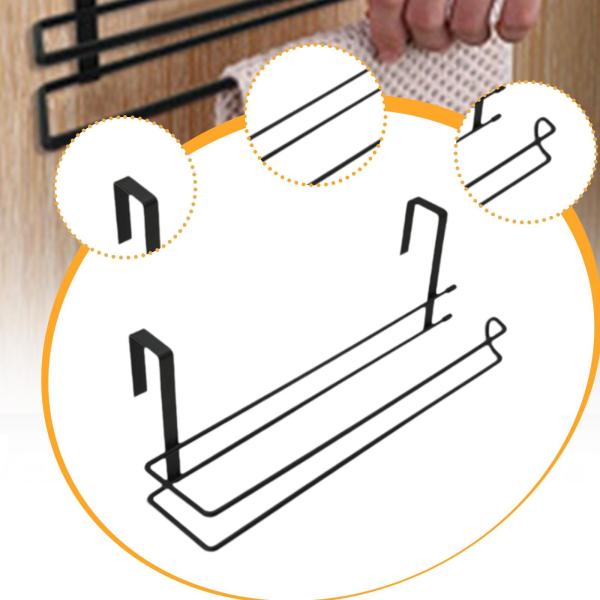 キャビネット上ペーパータオルホルダー 金属製キッチンペーパーハンガー 多目的キャビネットタオルバー 収納ラック ファームハウス、ホテル用