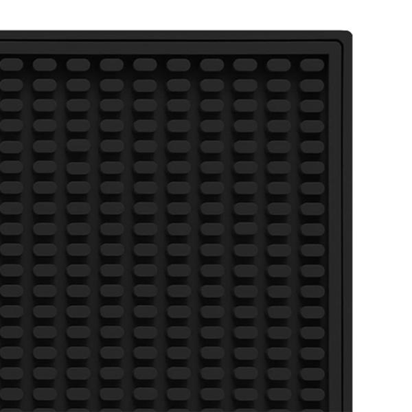 シリコン製バーマット 2枚セット 滑り止めコーヒーマット ファームハウスカウンタートップバーテンダー用 ブラック