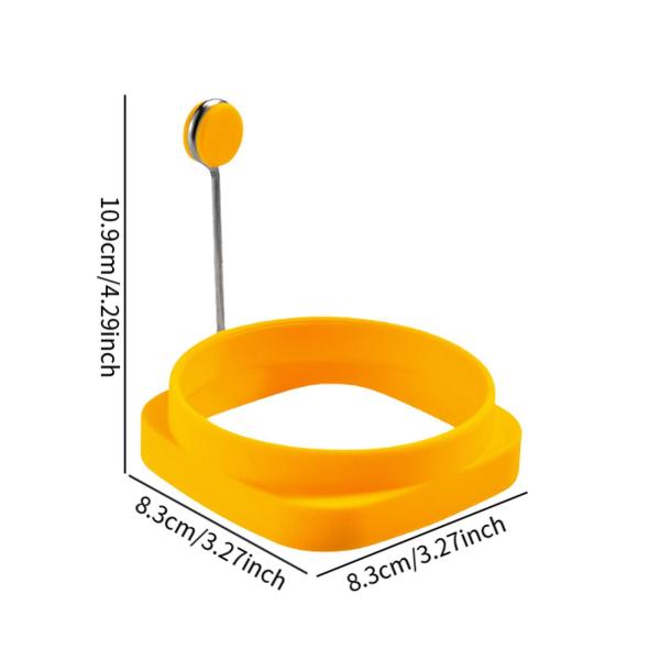 エッグフライリングセット、エッグクックリング、ポータブルアクセサリー、朝食用シリコンモデル、ハンドル付き、朝食、キャンプ、サンドイッチ用