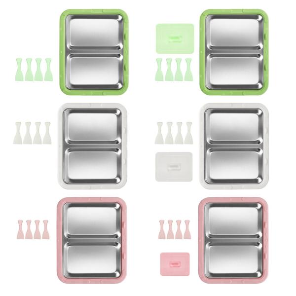 アイスクリームメーカー 自家製 お手入れ簡単 楽しい家族向けアクティビティ アイスクリームパン ピンク 蓋なし