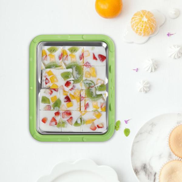 アイスクリームメーカー 自家製 お手入れ簡単 楽しい家族向けアクティビティ アイスクリームパン グリーン 蓋付き