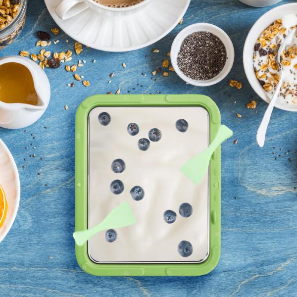 アイスクリームメーカー DIY ポータブル 家庭用 楽しい 家族 アクティビティ アイスクリームパン グリーン