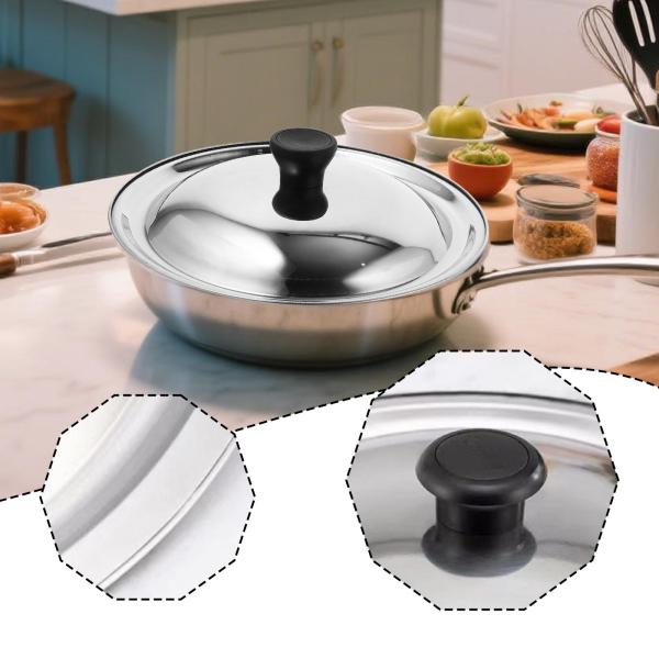 ステンレススチール製鍋蓋 丸型フライパン 鍋蓋 キャンプ ピクニック アウトドア用 30cm