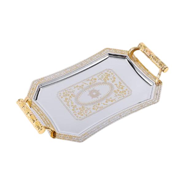 サービングトレイ装飾 ステンレススチール製オーナメント ホリデーホームキッチンパーティー用 ゴールド