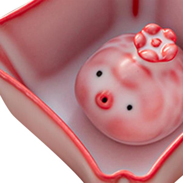 陶器製ティーカップ装飾品 カンフーティーカップ ユニーク ティーペット付き ギフト オフィス用