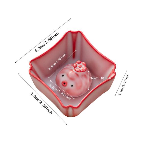 陶器製ティーカップ装飾品 カンフーティーカップ ユニーク ティーペット付き ギフト オフィス用