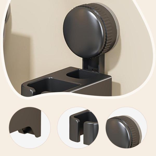 壁掛け式ヘアドライヤーホルダー 理髪店用ヘアツールオーガナイザー グレー