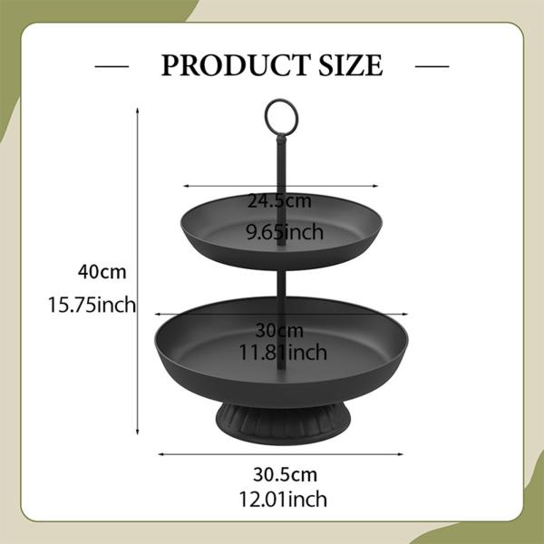ケーキスタンド パーティー 3段 プレート デザートスタンド ディスプレイ キャンディ お菓子 フルーツ用 ブラック