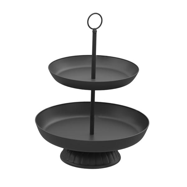 ケーキスタンド パーティー 3段 プレート デザートスタンド ディスプレイ キャンディ お菓子 フルーツ用 ブラック
