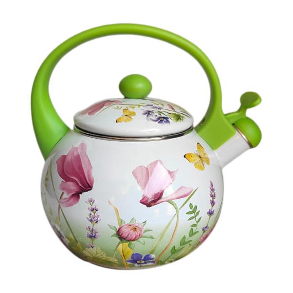 エナメルケトル 2.2L 漏れ防止 水ジャグ コンロ用 笛吹きティーケトル コーヒー 家庭用 キッチン 冷水