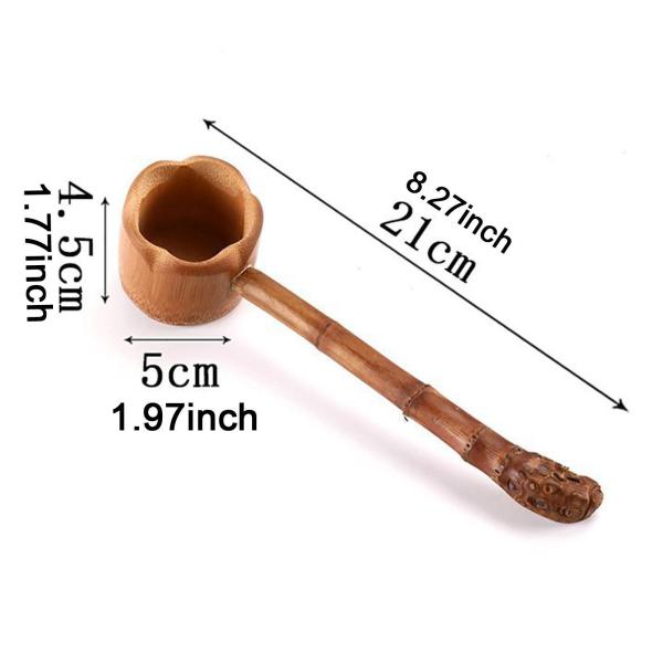 竹製スプーン 水おたま カンフーティーアクセサリー 木製スプーン キッチン用 21cm