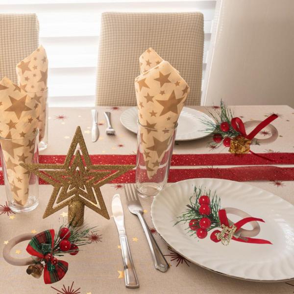 クリスマスナプキンリング 手作りの素朴な装飾 ホテルカフェ 感謝祭ギフトボックス用