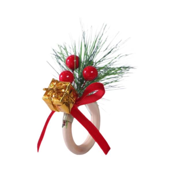 クリスマスナプキンリング 手作りの素朴な装飾 ホテルカフェ 感謝祭ギフトボックス用