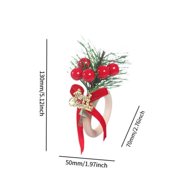 クリスマスナプキンリング 手作りの素朴な装飾 ホテルカフェ 感謝祭の手紙用