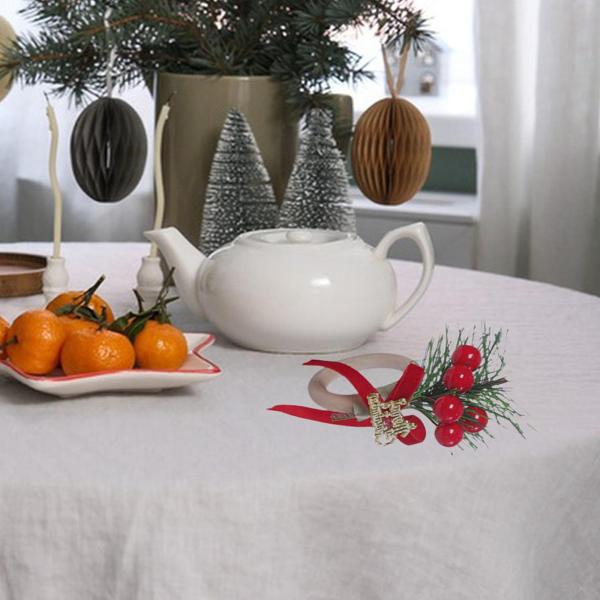 クリスマスナプキンリング 手作りの素朴な装飾 ホテルカフェ 感謝祭の手紙用