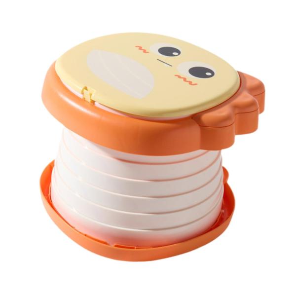 子供用トイレチェア 再利用可能 ポータブル 旅行用  屋外 屋内 ベビー用 オレンジ