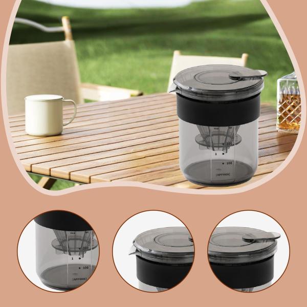 ドリップコーヒーカップ、コーヒーティーカップ、ギフト、手動アクセサリー、ドリッパー、スケール付き、自宅、レストラン、オフィス、バックパッキング用