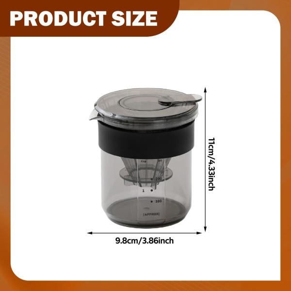 ドリップコーヒーカップ、コーヒーティーカップ、ギフト、手動アクセサリー、ドリッパー、スケール付き、自宅、レストラン、オフィス、バックパッキング用