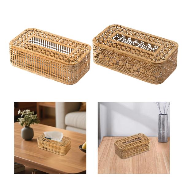 ティッシュボックスホルダー 金属製長方形ティッシュケース 浴室 ドレッサー 寝室 スタイル A