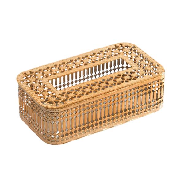 ティッシュボックスホルダー 金属製長方形ティッシュケース 浴室 ドレッサー 寝室 スタイル A