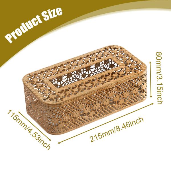 ティッシュボックスホルダー 金属製長方形ティッシュケース 浴室 ドレッサー 寝室 スタイル B