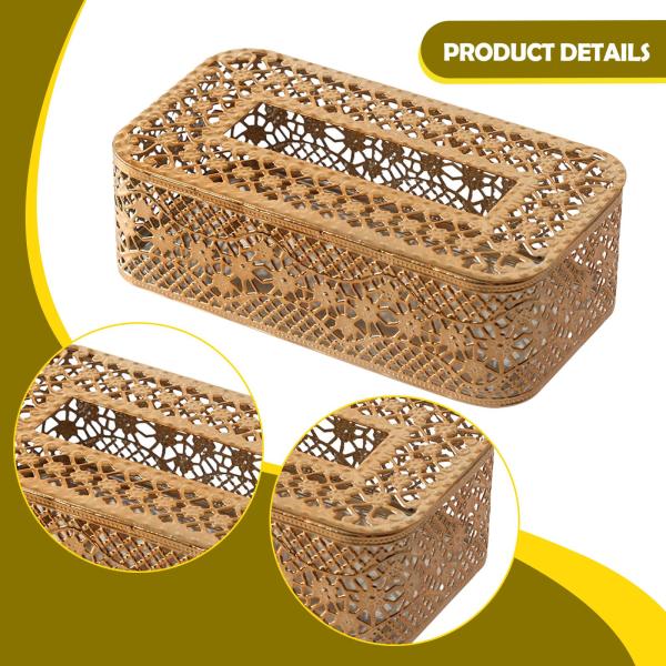 ティッシュボックスホルダー 金属製長方形ティッシュケース 浴室 ドレッサー 寝室 スタイル B