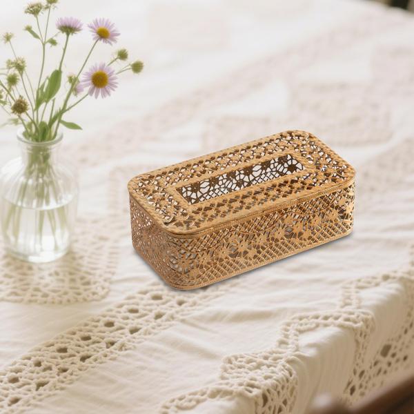 ティッシュボックスホルダー 金属製長方形ティッシュケース 浴室 ドレッサー 寝室 スタイル B