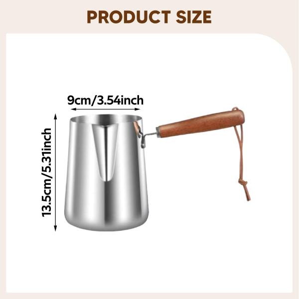 トルコ式ウォーマー コーヒーポット ティーケトル ミルク泡立て器 カップ 家庭用 バー カフェ用 900ml 9cmx13.5cm