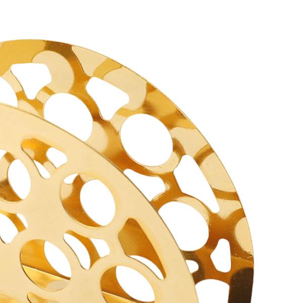 ナプキンホルダー 中空 安定したベース ティッシュラック ピクニック パーティー ホテル用 ゴールド