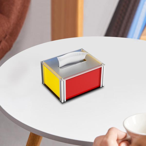 ティッシュボックスカバー フェイシャルペーパーケース ポータブルアクリルティッシュホルダー ナプキンディスペンサー 化粧台 キッチンカウンタートップ 