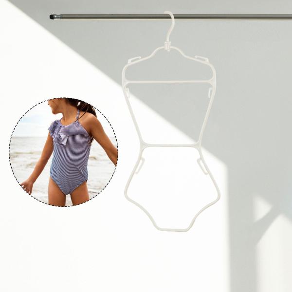 水着ハンガー ポータブル 滑り止め 水着 ディスプレイハンガー コート 衣類用 女性用 S ホワイト