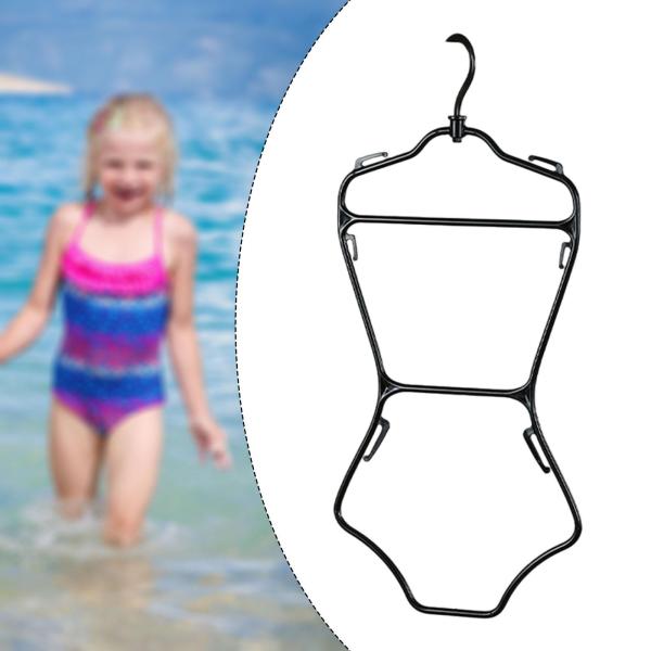 水着ハンガー ポータブル 滑り止め 水着 ディスプレイハンガー コート 衣類用 女性用 S ブラック