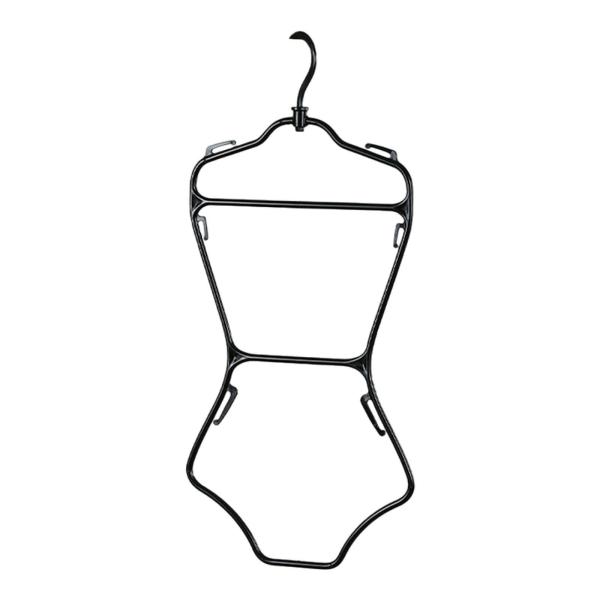水着ハンガー ポータブル 滑り止め 水着 ディスプレイハンガー コート 衣類用 女性用 S ブラック