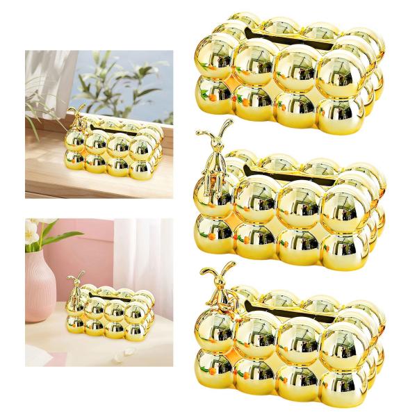 ティッシュボックスケース 滑り止め ゴールド ティッシュホルダー 車 トイレ バスルーム ティッシュボックス用