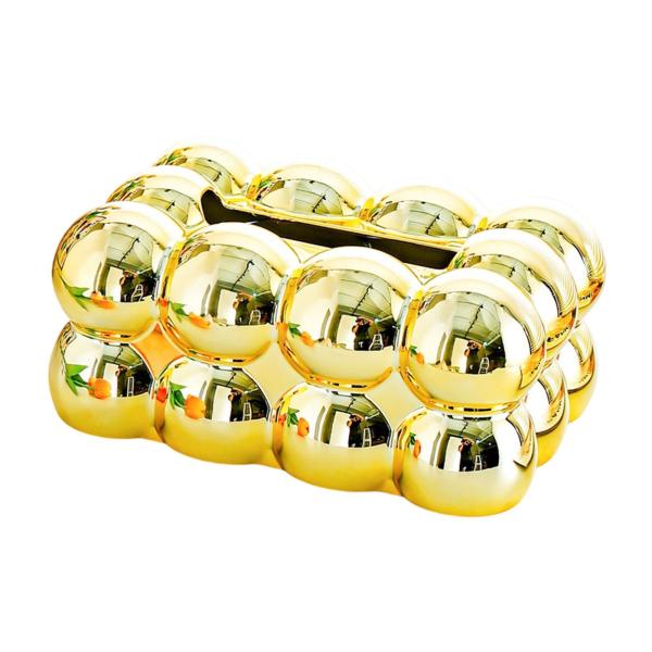 ティッシュボックスケース 滑り止め ゴールド ティッシュホルダー 車 トイレ バスルーム ティッシュボックス用