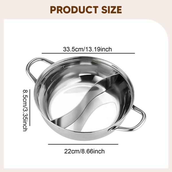 ステンレス製 仕切り付き鍋 家族で集まるキッチン 家庭用 34cm