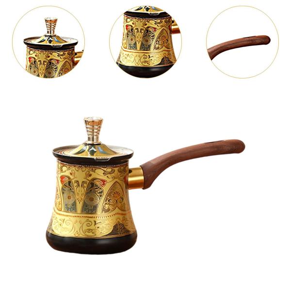 トルココーヒーポット（蓋付き）ミルク用ソースパン（レストラン、キャンプ、キッチン用）350ml