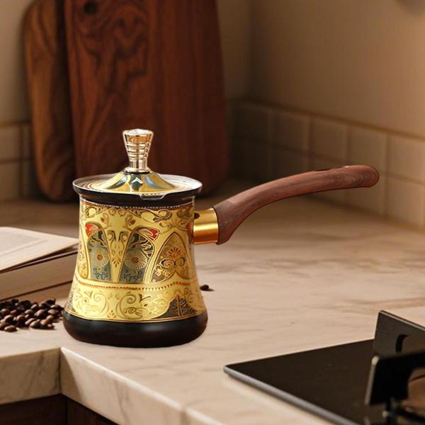 トルココーヒーポット（蓋付き）ミルク用ソースパン（レストラン、キャンプ、キッチン用）350ml