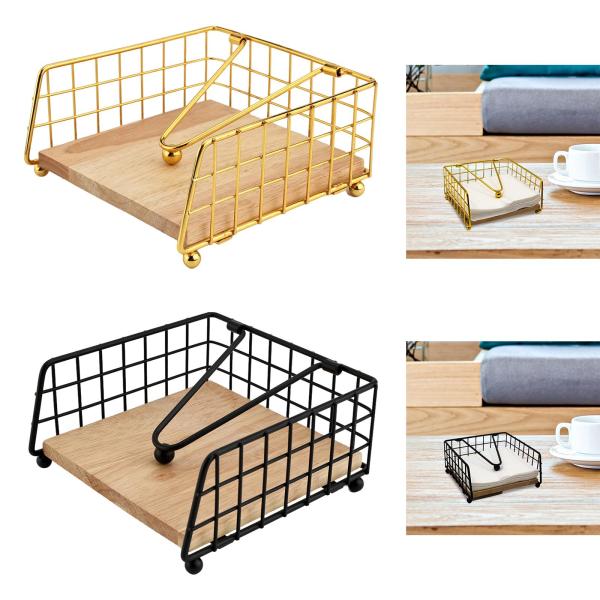 ナプキンホルダー 装飾フラットナプキンディスペンサー ホテル テーブルトップ レストラン用 ブラック