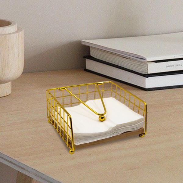 ナプキンホルダー 装飾フラットナプキンディスペンサー ホテル テーブルトップ レストラン ゴールド